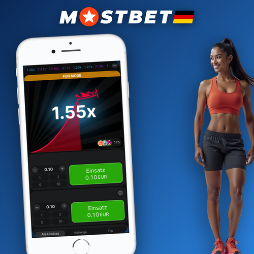 Mostbet Aviator Crash-Spiel mit steigender Multiplikator-Kurve und Flugzeug