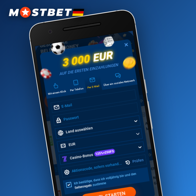Ein-Klick-Registrierung bei Mostbet – Land und Währung wählen, sofort loslegen